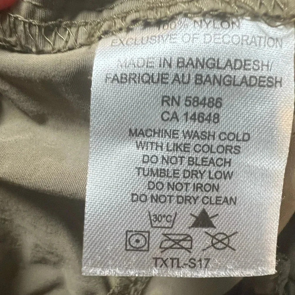 White Sierra Convertible Pants XL Zip Off Tan/green Nylon Hiking Outdoor Fish - Picture 3 of 4